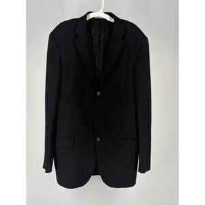 Ralph Lauren Rugby Wool Blazer Jacket Men's 42L Made in Italy Black